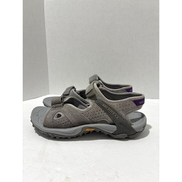 Merrell Shoes - Merrell Sandals womens Kahuna 4 Strap hiking grey suede mesh vibram size 6